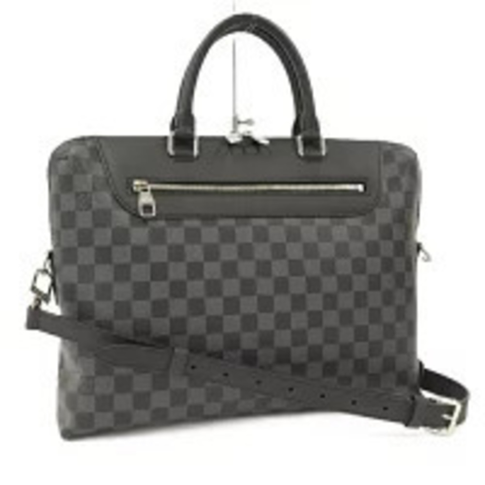 LOUIS VUITTON Business Bag PDJ Port Jour NM Damier Graphite Black